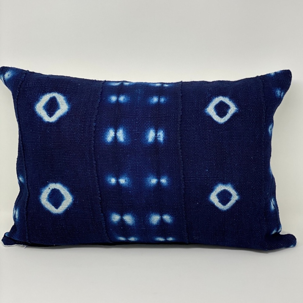 Indigo Mudcloth Pillow Cover